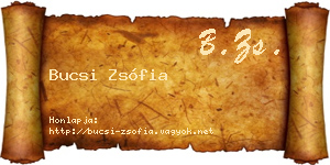 Bucsi Zsófia névjegykártya