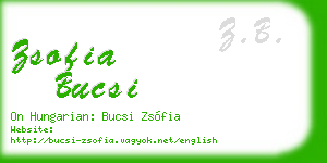 zsofia bucsi business card